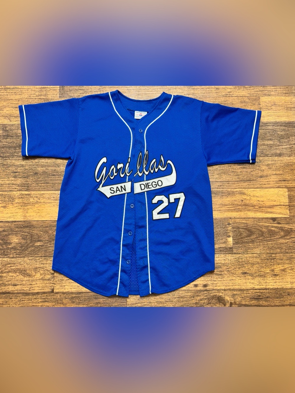 San Diego Gorillas Royal Blue Men’s Baseball Jersey with Number 27